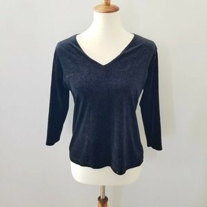 Central Park West New York Glitter Velvet Top